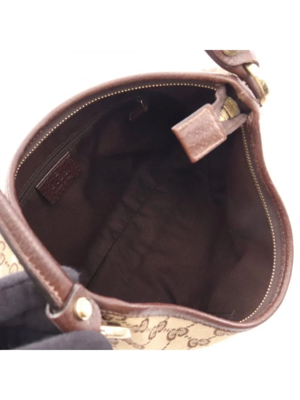 Gucci Shoulder Bag Abbey GG Canvas Beige Brown